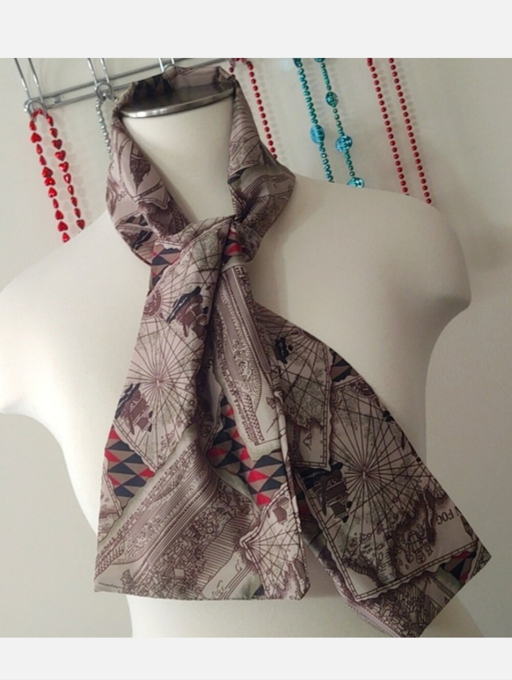 Vintage London Fog Nautical Print Scarf